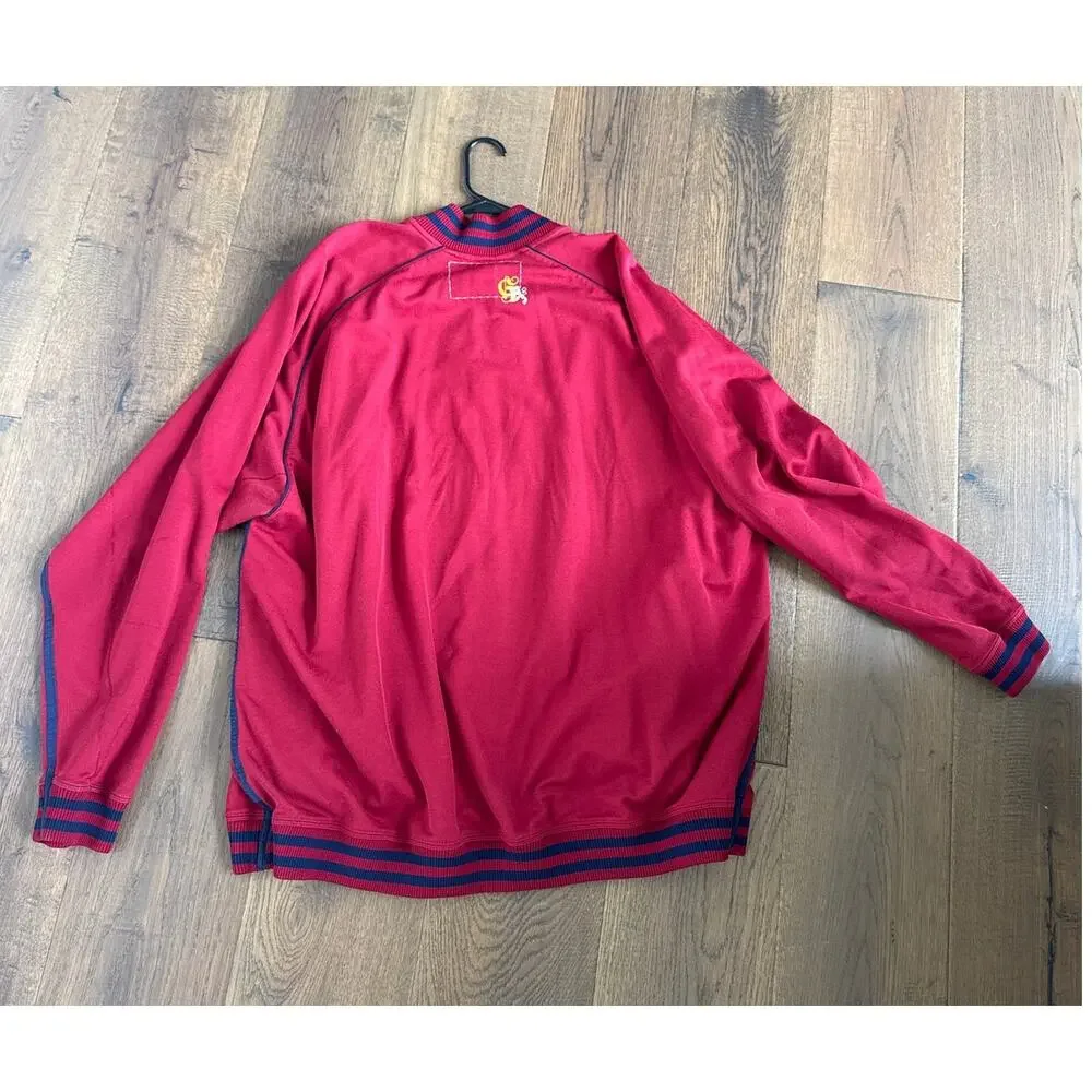 Le Jean De Marithe Francois Girbaud VTG Full Zip Jacket Red Big Tall Men 3XL Y2K